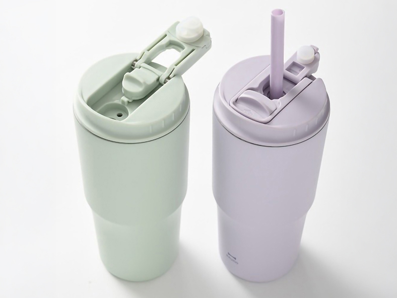 雙飲保溫吸管杯 700ml | 霧紫
